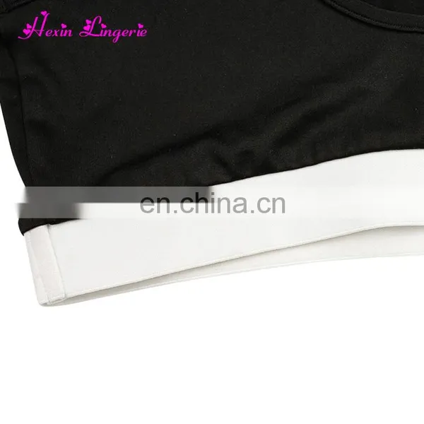 Wholesale Women Black Mesh Two Piece Yoga Running Sport Bra Women photo-5