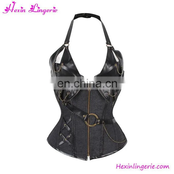 Wholesale Vintage 14 Steel Boned Overbust Steampunk Super Sexy Corset