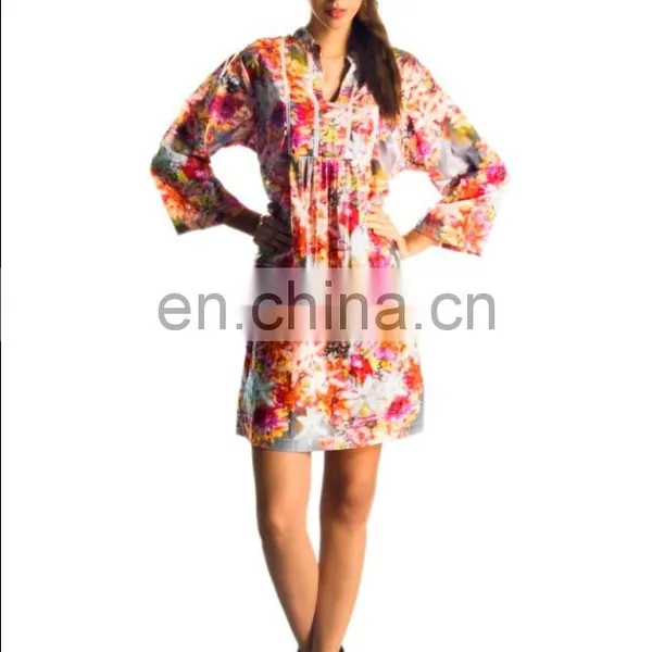 Women Tunic Made in India Hand Made Product Cotton Dress Christmas Collection France USA International Fashionable Product