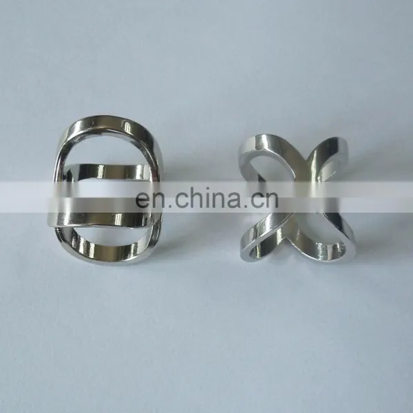 Shiny Silver Newest Blank Four Circle Scarf Ring Promotion Gifts photo-2