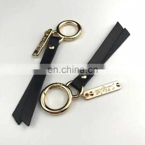 Hot Selling Black PU Custom Logo Key Chain photo-6