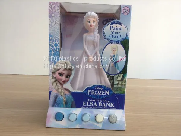 Paint Your Own DIY Vinyl Coin Bank Figure Charachter Coin Saver