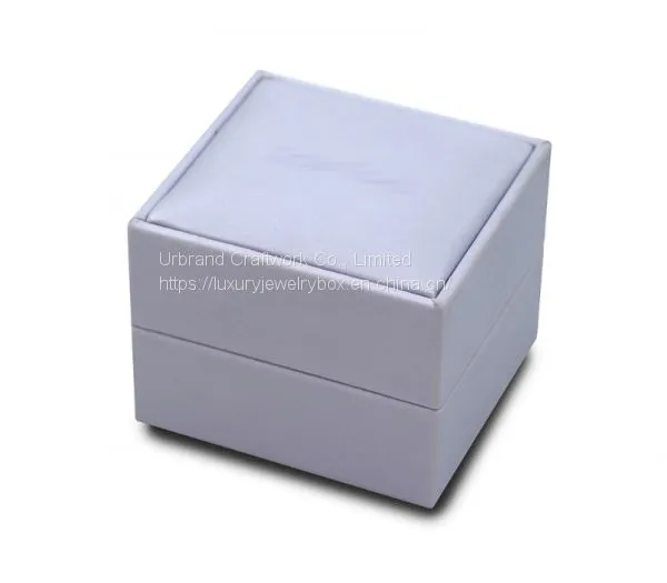 Plastic Jewelry Box for Fashion Brand Jewelry, Plastic Box Covered With White PU Outside ​and Velvet Paper Inside. photo-3