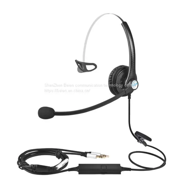 China Beien A16 PC Telephone Call Center Headset Noise-cancelling Headset Customer Service