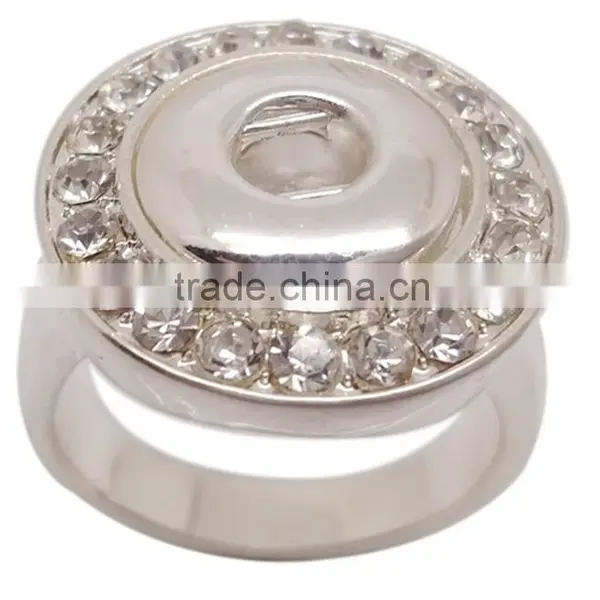 Fashion Alloy Finger Ring Snap Button Jewelry photo-5