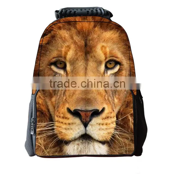 Unisex School Backpack Bags 3D Animal Print Felt Fabric Hiking Daypacks School Backpack Bags 3D Animal photo-3