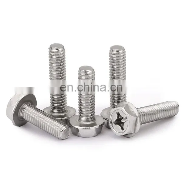 Metric Size Grade 8.8 Grade 10.9 Serraged Bolt Flange Stainless Steel M12 photo-2