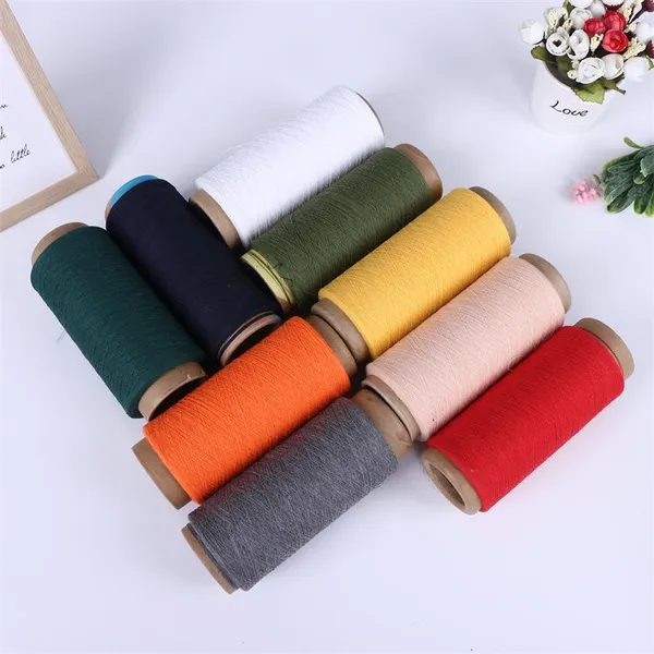 Cheap Colorful Recycled Open End Yarn for Knitting Socks Ne16s Blended Cotton Yarn photo-2