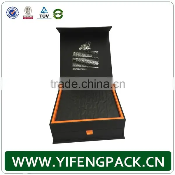 Matte Black Leather Paper Soft Touch Feeling Luxury Chocolate Packaging Boxes photo-2