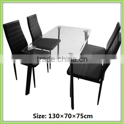 Modern Design Metal Frame Cheap Glass Dining Room Set