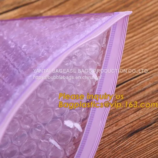 Re-close Lipstick Mascara Travel Packaging, Bubble Padded Zipper Bag, Cushioned Postal Bags With Zipper photo-5