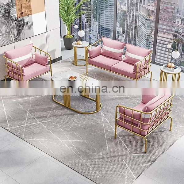 Nordic Beauty Salon Rest Area Leisure Sofa Simple Modern Reception Room Clothing Nail Shop Sofa Coffee Table Combination photo-3