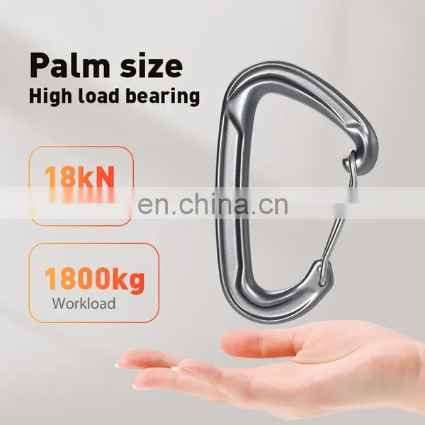 JRSGS Customized 22KN Carabiner Outdoor Activity Hooks Hammock Carabiner Clip Aluminum Wire Gate Snap Hook S7102S photo-4