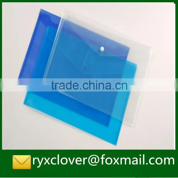 Clear Envelope Size Plastic Button/string/hook and Loop Document Bag photo-6