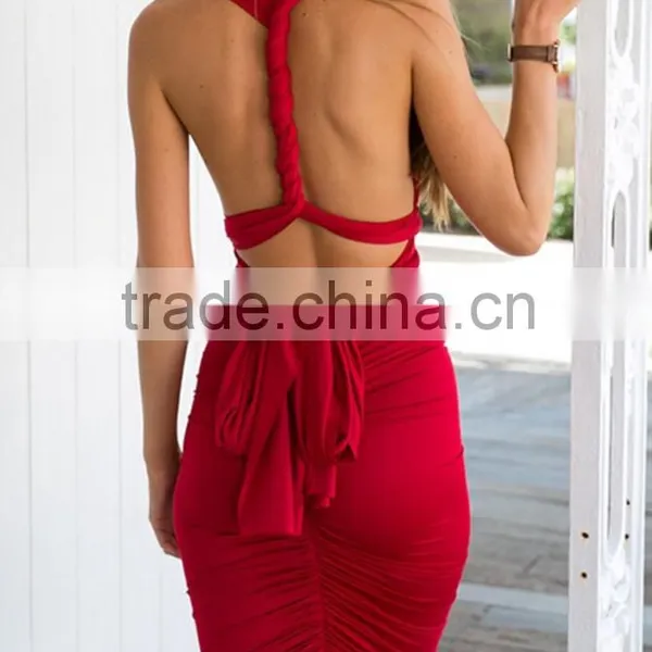 Women Summer Fashion Dress Sleeveless Casual Party Dress Clothes Slim Waist Evening Dress photo-5