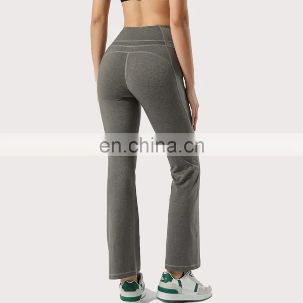 Wholesale Most Hot Sweat-Wicking Casual Flare Women Fitness Sports Pants Workout Gym Clothing Training Pants photo-3