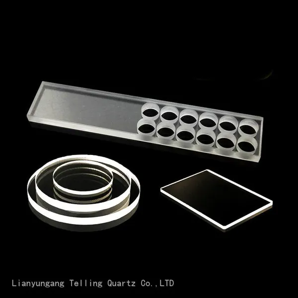 Optical Drilled Quartz Glass Plate Customized Quartz Sheet photo-2
