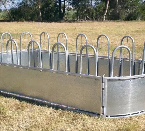 3 Pieces Assembled Round Hay Feeder for Cattle/Sheep Round Horse Cattle Hay Feeder photo-4