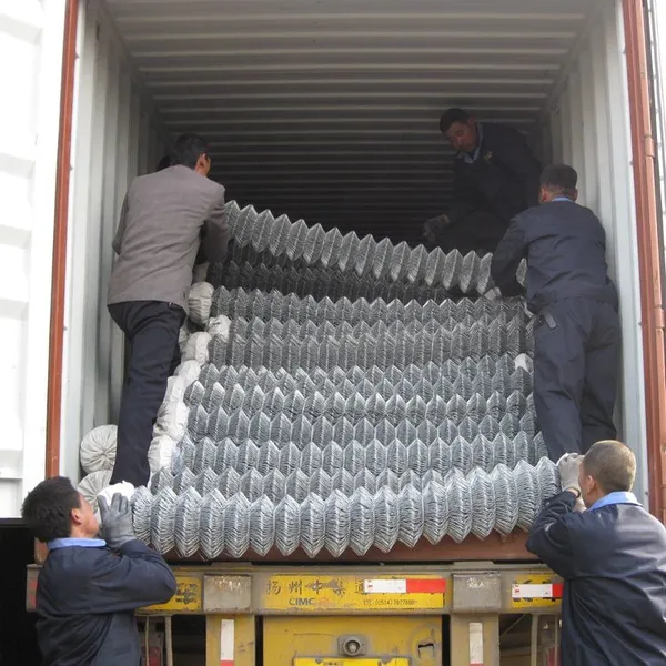 Galvanized Steel Chain Link Fence PVC Coated Rhombic Mesh photo-5