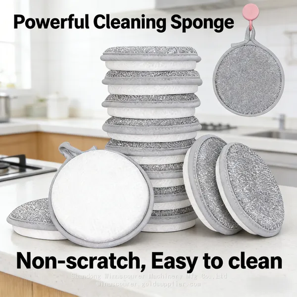 Kitchen Sponges Washing King Scourer Sponge Premium Dish Washing Sponges With Soft & Scrub Sides photo-3