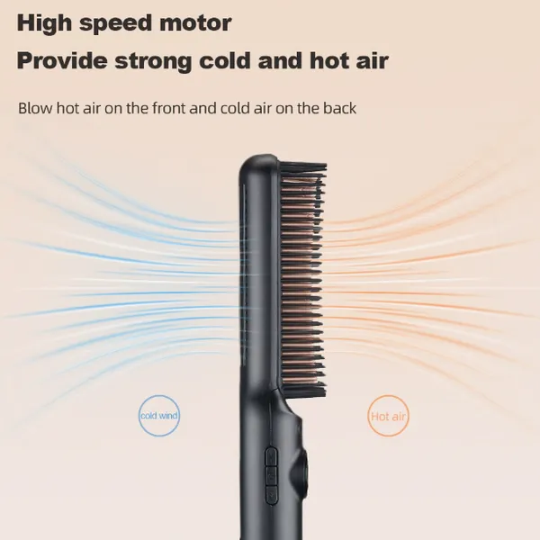 Cold and Hot Air Straight Hair Comb/hair Care Anti Scald Comb/tooth Fluffy Comb（Wechat:13510231336） photo-3