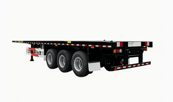 3 Axle 40ft Flatbed Semi Trailer Heavy Duty photo-5