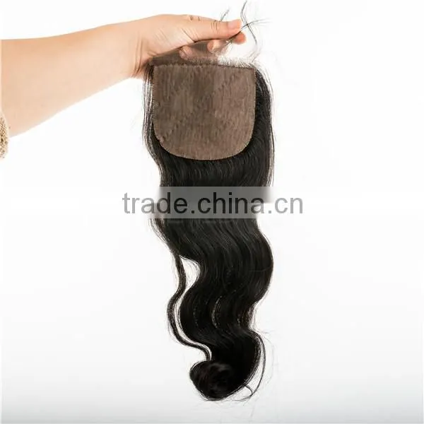 16years Professional Hair Factory Wholesale Price Virgin Indian Temple Hair Top Closure Silk Base Closure photo-3