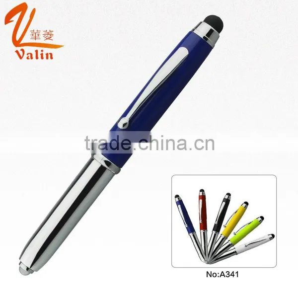 Short Metal Roller Pen With Led Light and Touch Screen Stationary photo-6