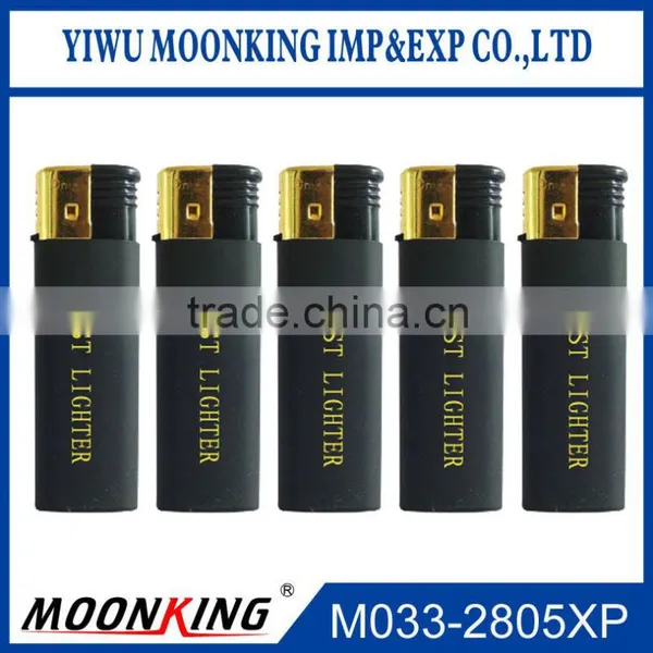Rubber Surface Company Logo Printing Electronic Windproof Flame Cigar Lighter