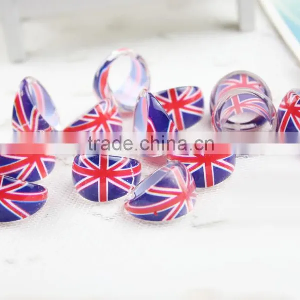 Fashion Printing Resin Acrylic Ring Customized Wholesale Jewelry Yiwu