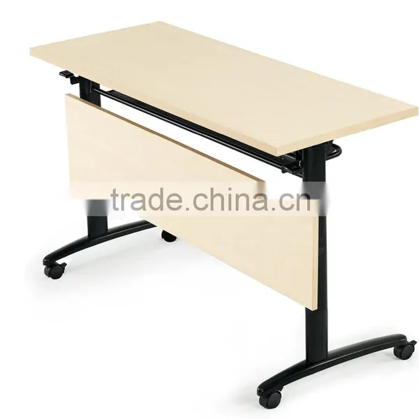 Office Meeting Training Folding Table With Wheels Computer Desk photo-2