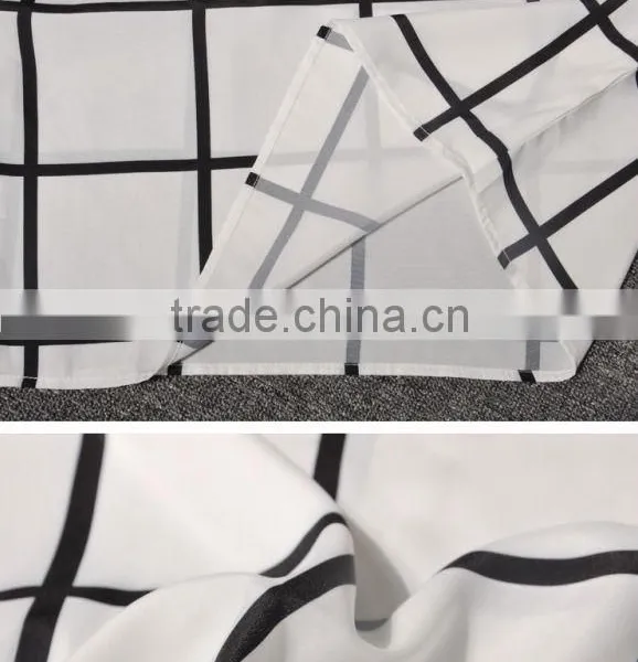 2014 New Trendy Black and White Gingham Top and Trousers for Ladies photo-2