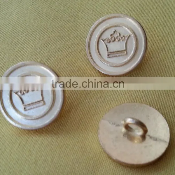 Crown Logo in Gold NF Color Metal Shank Button -- M1607 photo-4