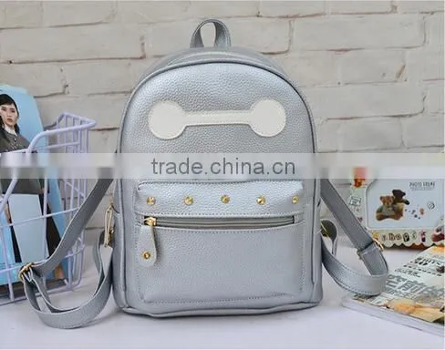 Fashion School Backpack 2015 High School Leather Backpack photo-4