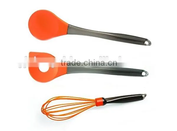 Hot Sale High Quality Food Grade Silicone Solid Spoon and Slotted Spoon Cooking Utensils Set Quality Choice photo-2
