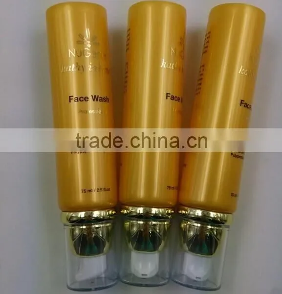 Exquisite Cosmetic Tube With Airless Pump Cap for Whiten Cream /Plastic Tube With Airless Pump Cap for Cosmetics Packaging photo-4
