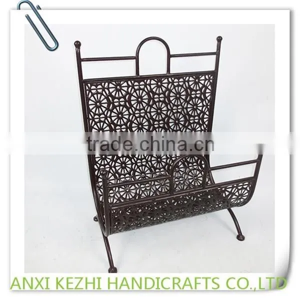 LC-88066RV China Wholesale Vintage Wrought Iron Metal Used Magazine Racks photo-3