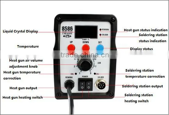 Best Price YOUYUE 8586 Hot Air Soldering Station photo-3