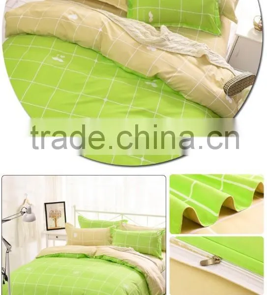 Simple Style Multicolor Grid Plaid Bedding Set photo-4