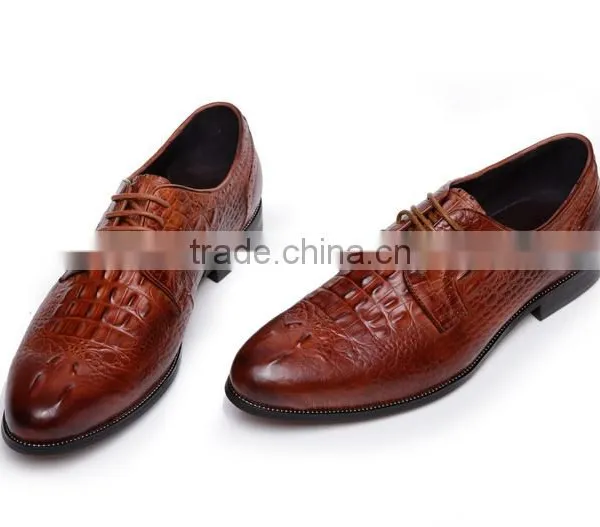China Factory Handmade Leather Pointed Causual Men Shoes photo-5