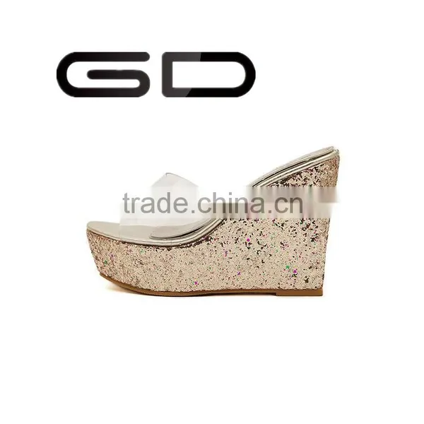 GDSHOE Ladies Open Toe Wedge Heels Sandal Slippers photo-2
