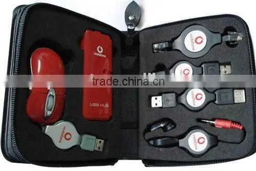 New Portable USB Mouse Hub Earphone Keypad Kit Set Bag Tools photo-5