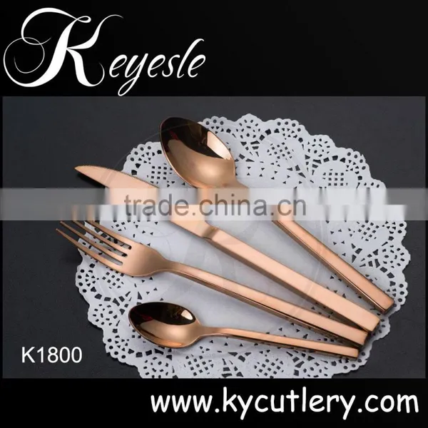 Gold Cutlery Set, Copper Cutlery, Wedding Knife and Fork Set Quality Choice photo-3