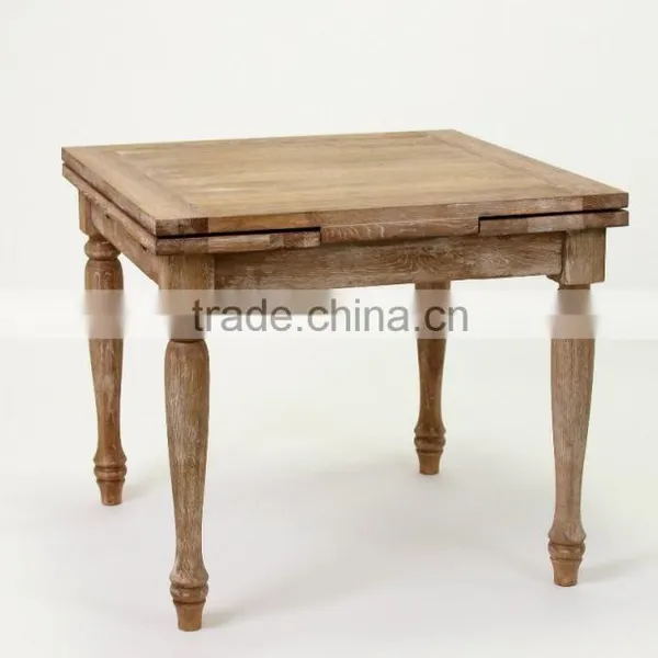 Home Useful Antique Solid Wooden Extensible Dining /Party Table (DT-515F-OAK,90CM) photo-2