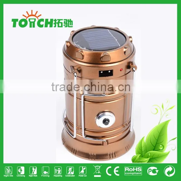 Low Price LED Camping Lamp Outdoor Camp Light Solar Charge Lantern Flashlight 2 in 1 Tent Portable Lighting With Charger photo-3