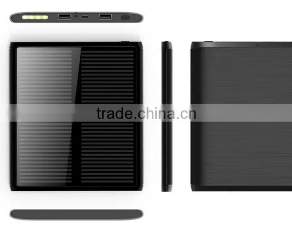 Outdoor Activity Led Light 20000mah Full Capacity Solar Power Bank for Ipad and Phone photo-3