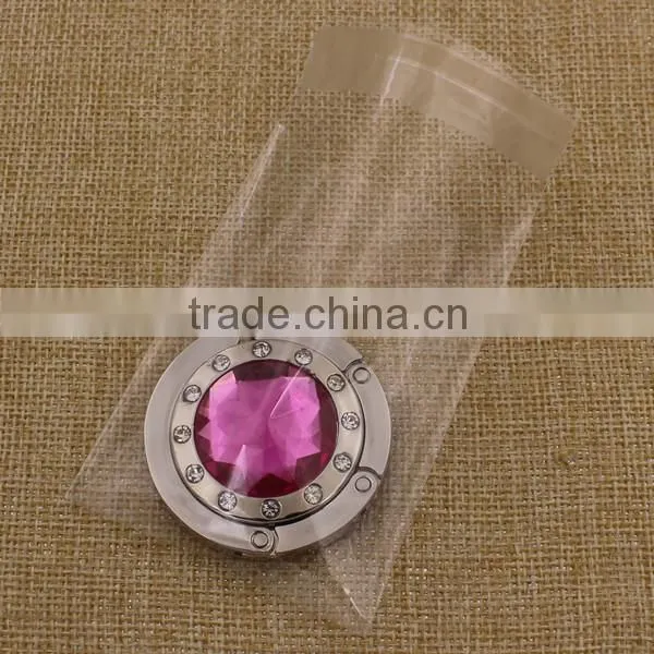 Supply Lady's Metal Purse Hanger/round Bag Holder/foldable Bag Hanger With Rhinestones photo-2