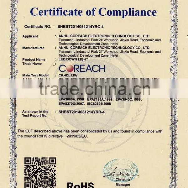 36W LED Down Light 8.0inch 210*210*52mm 90lm/w 80Ra CE Certified photo-5