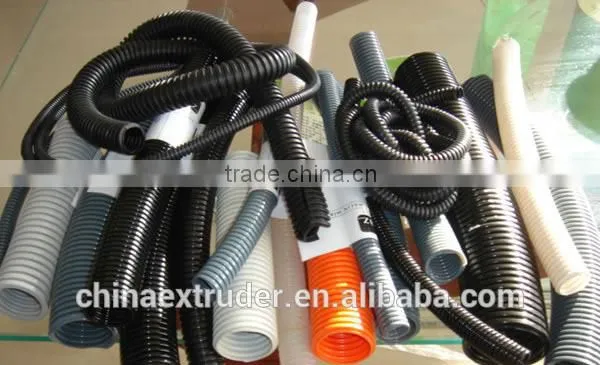 PE PP PVC Single Corrugated Pipe Production Line
