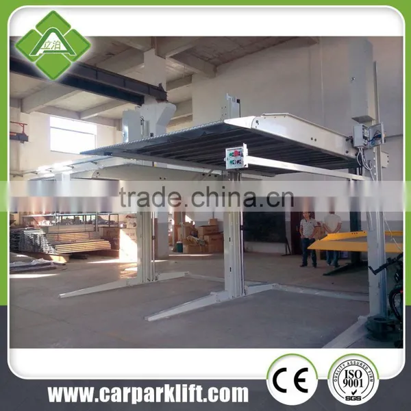2 Post 2 Level Simple Elevated Vertical Car Parking Lift